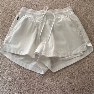 Abercrombie YPB Lined Workout Shorts Size S White Very Good Condition